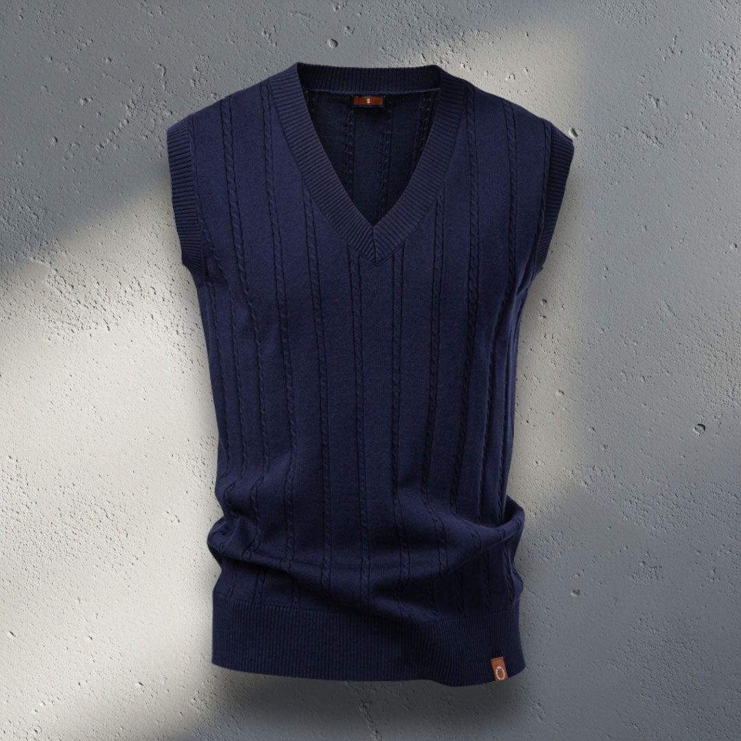 The Belmont Cable-Knit Vest