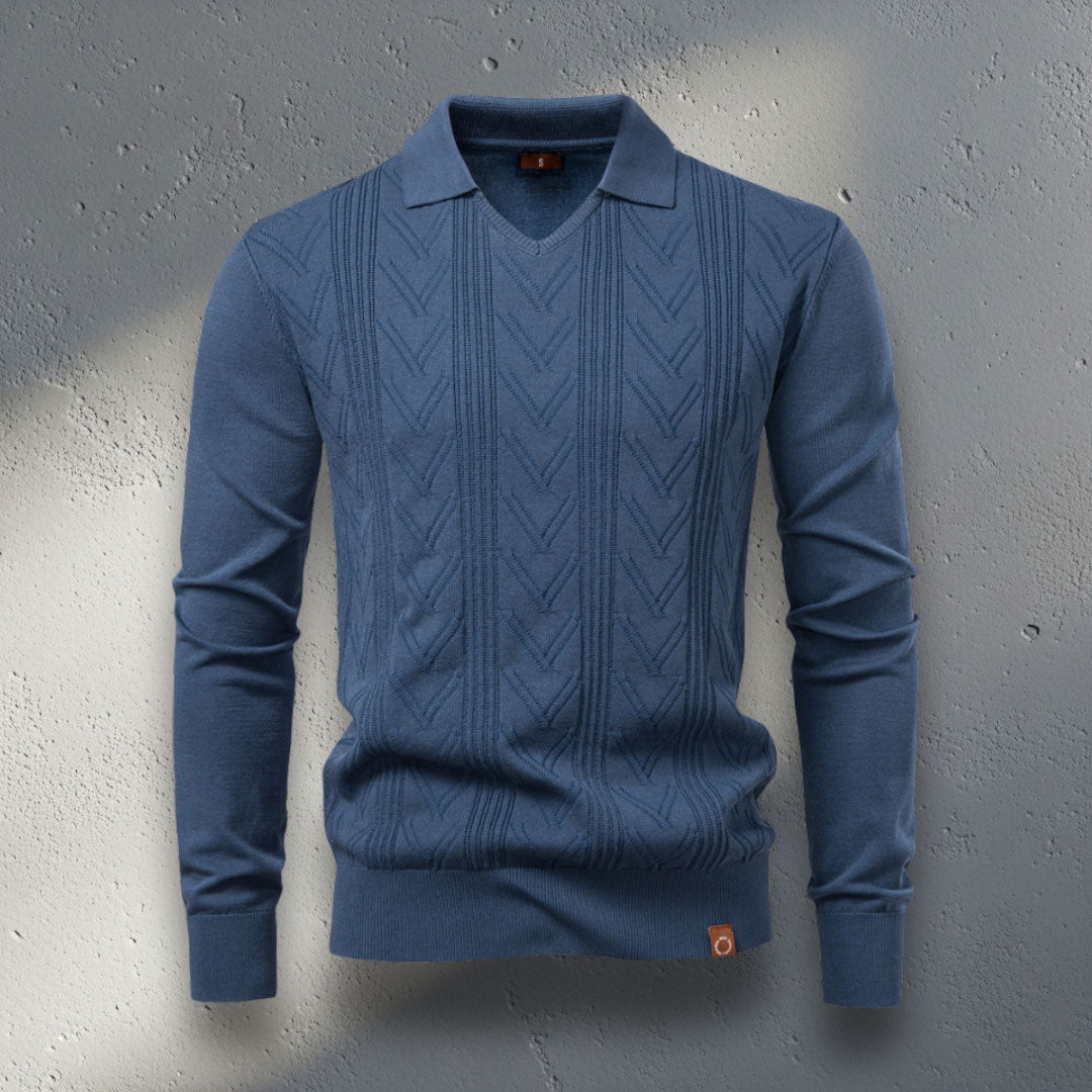 The Seville Johnny Collar Sweater
