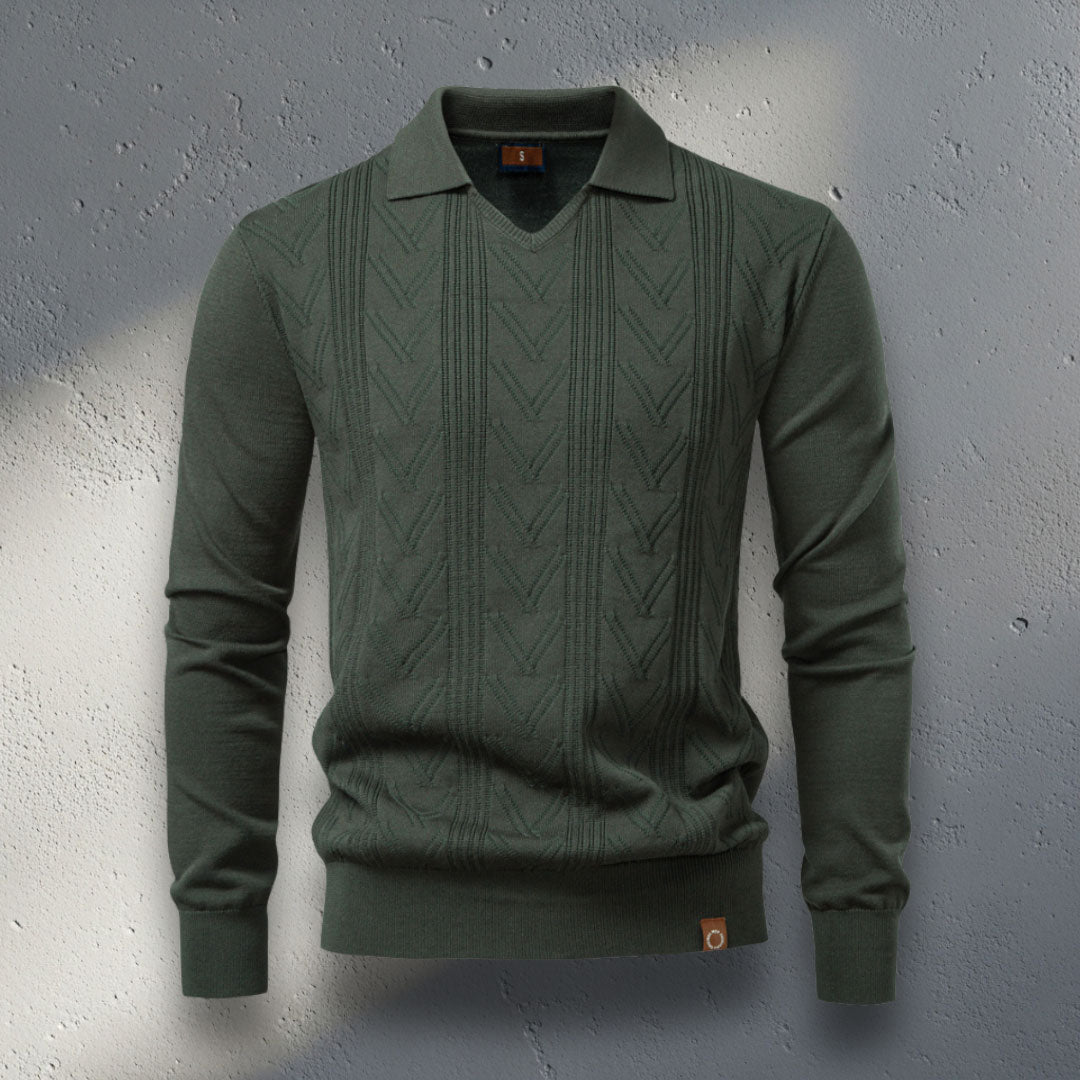 The Seville Johnny Collar Sweater