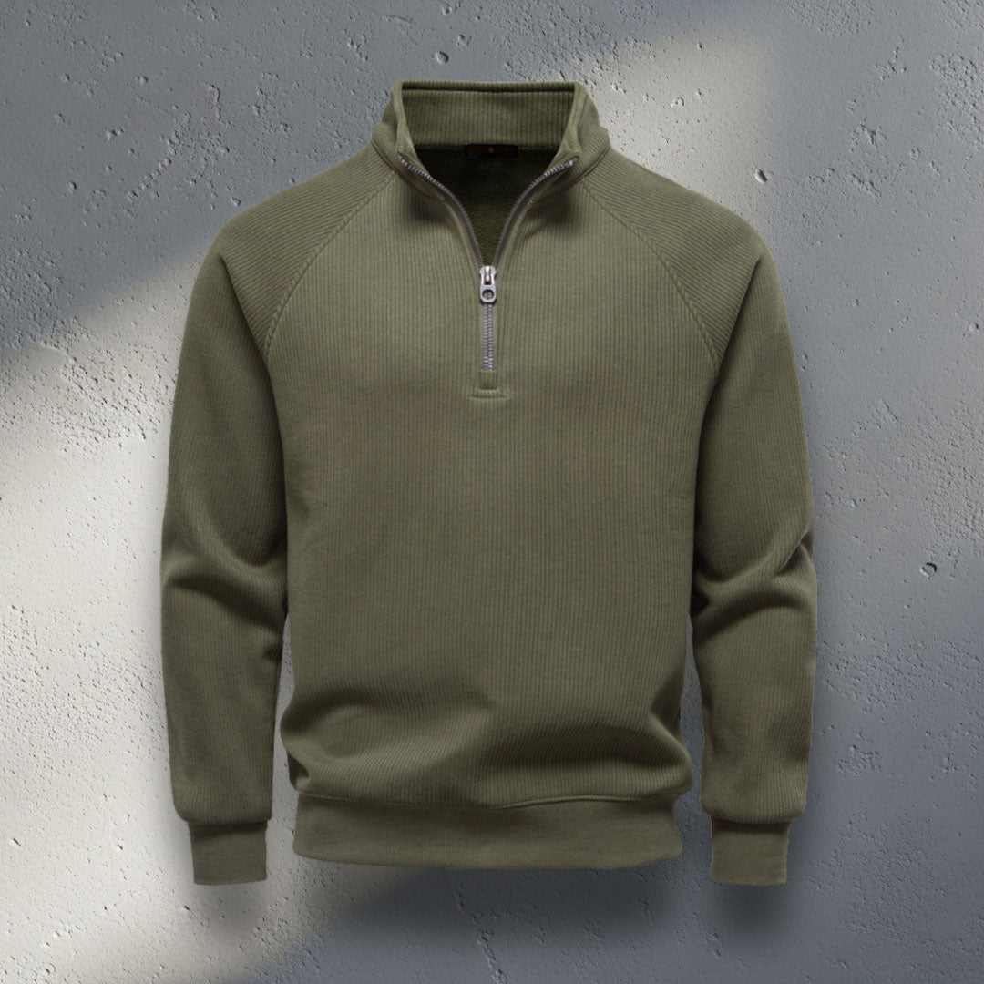 The Sterling Zip-Neck Sweater