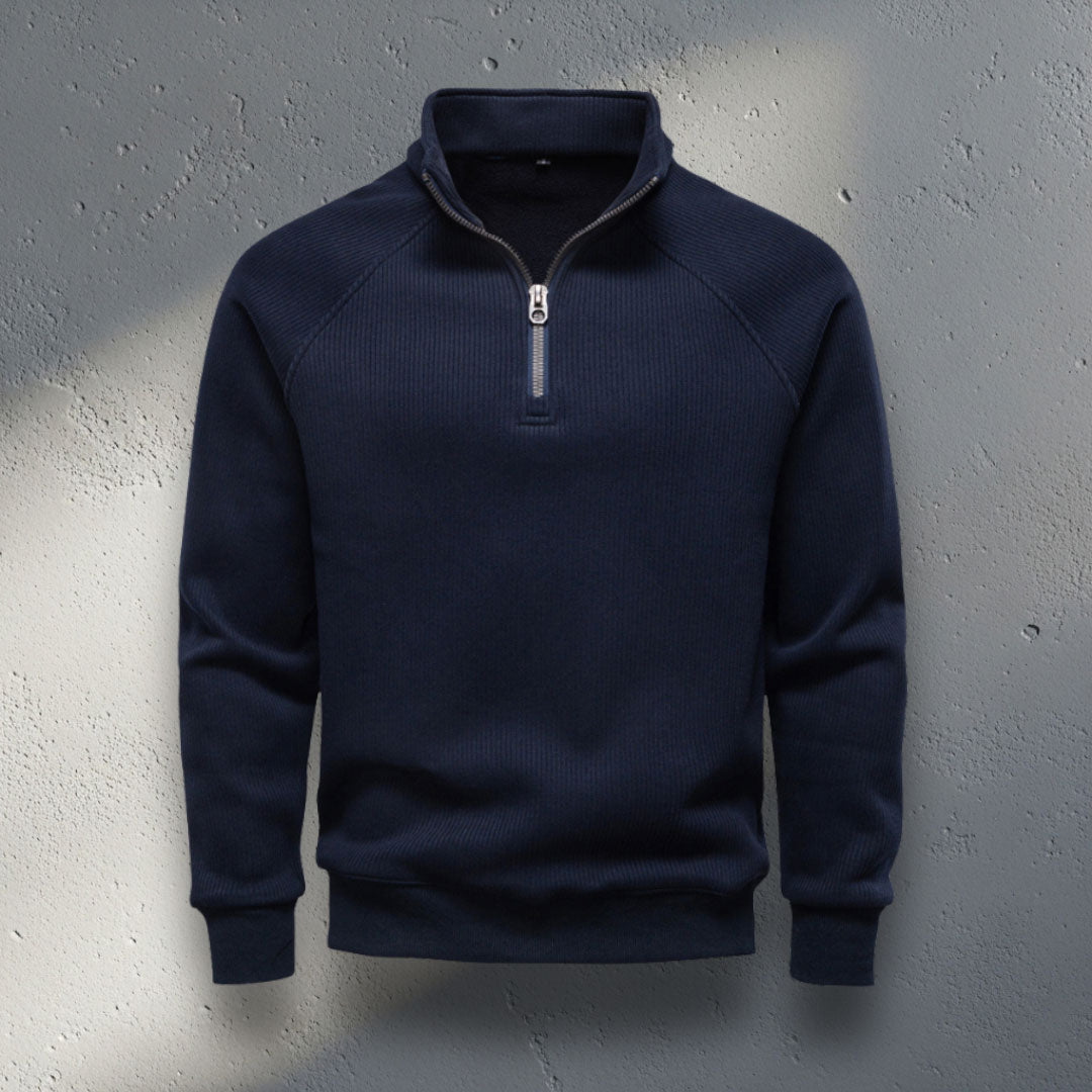 The Sterling Zip-Neck Sweater